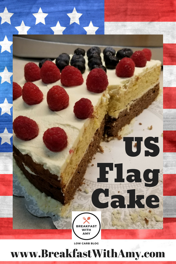 Low Carb Keto friendly American Flag Cake  Yep!