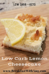 Low Carb Lemon Cheesecake