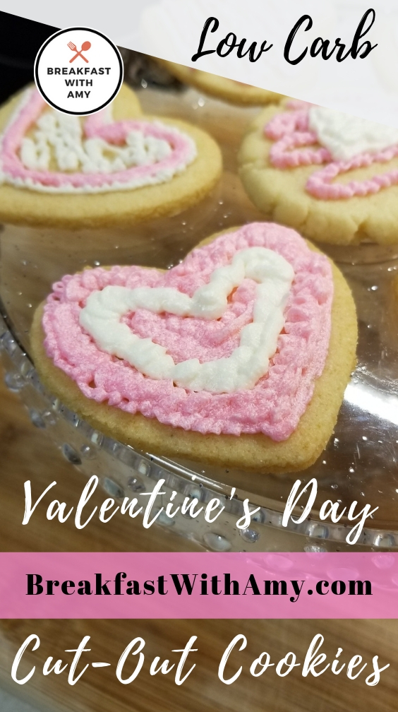 Low Carb Valentines Day Cut-Out Cookies A